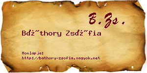 Báthory Zsófia névjegykártya